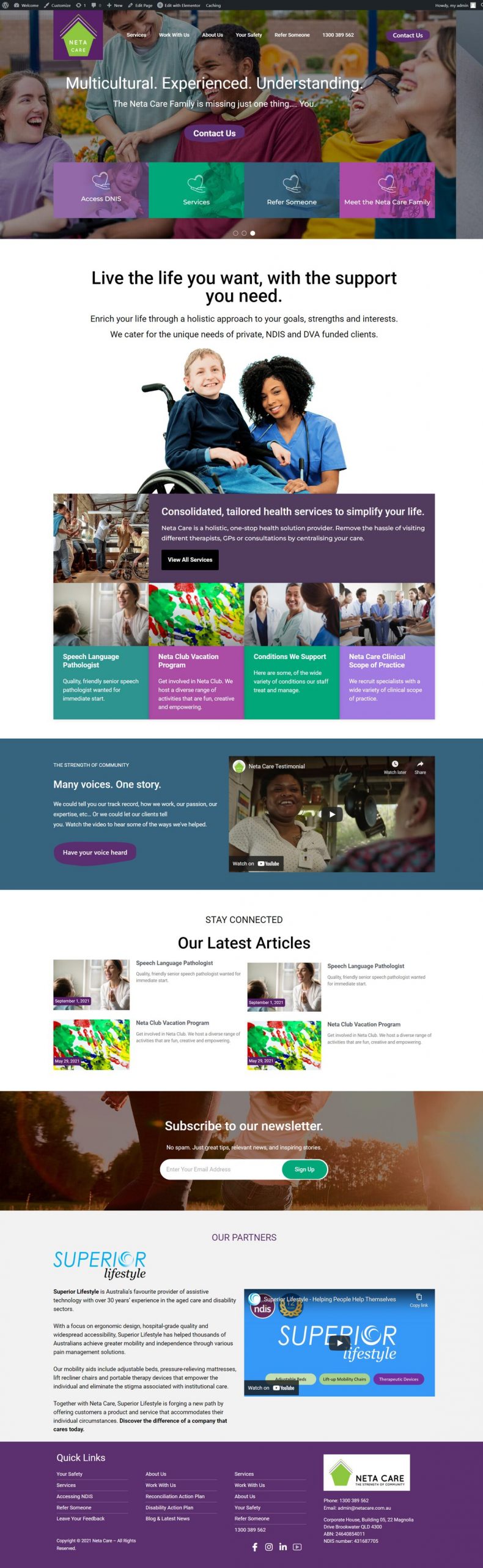WordPress website with Elementor pro  and fully responsive for Company